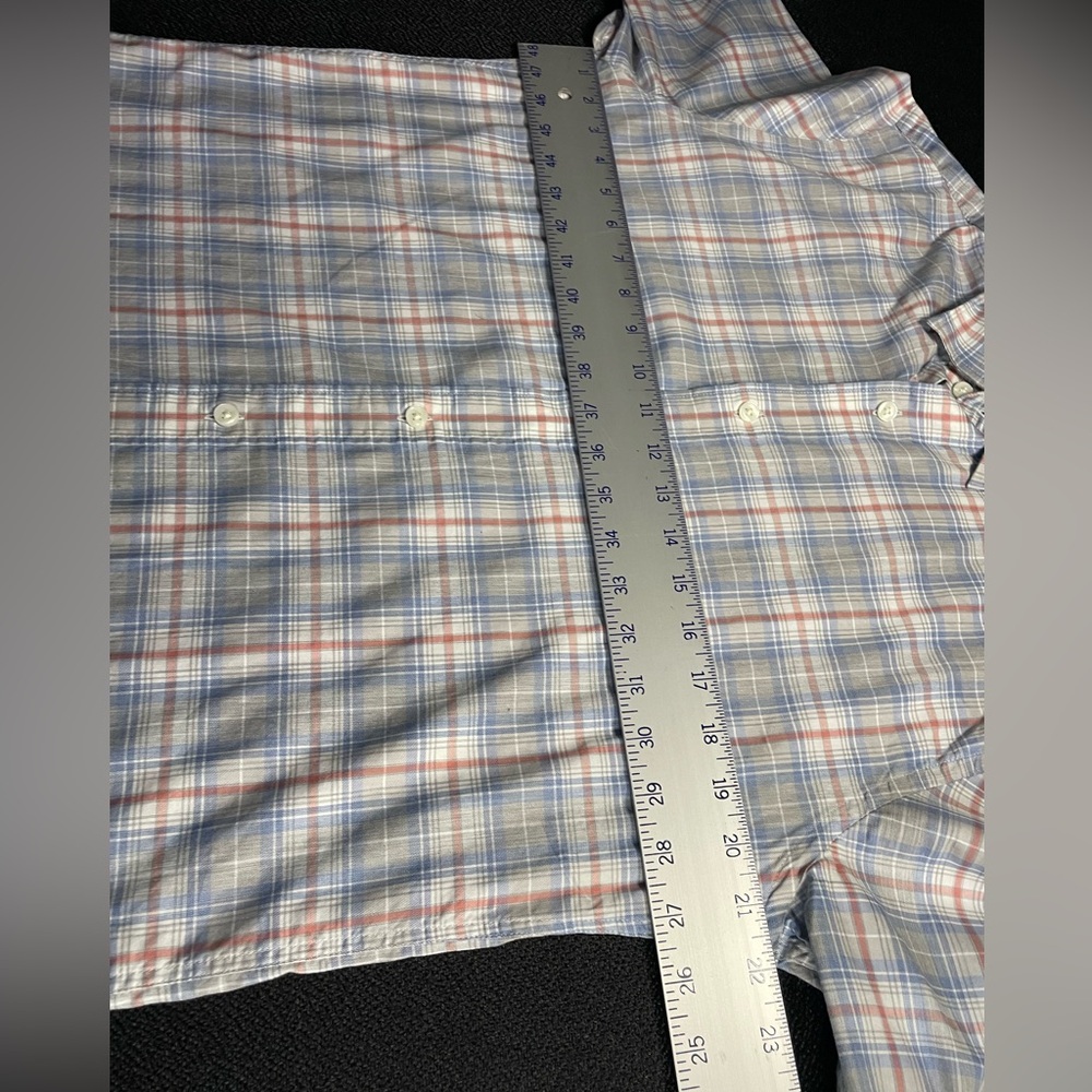 Faherty long sleeve button down lightweight plaid shirt sx M - Picture 11 of 11